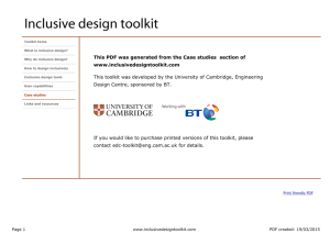 Case studies - Inclusive Design Toolkit