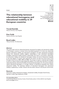 The relationship between educational homogamy and educational