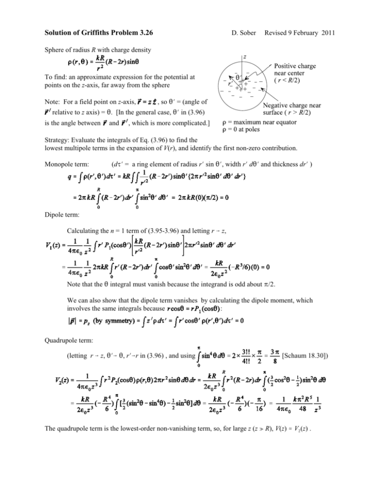 Solution Of Griffiths Problem 3 26