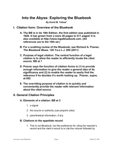 Into the Abyss: Exploring the Bluebook
