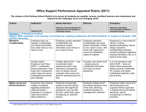 Support Staff Performance Appraisal Rubric (2010)