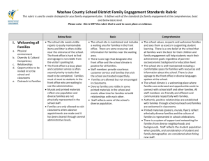 Washoe County School District Family Engagement Standards Rubric