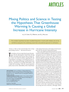 Mixing Politics and Science in Testing the Hypothesis