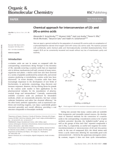 Chemical approach for interconversion of (S)