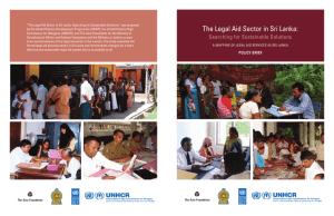 The Legal Aid Sector in Sri Lanka