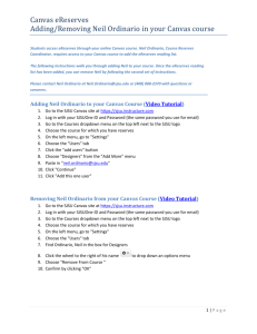 Canvas eReserves Adding/Removing Neil Ordinario in your Canvas