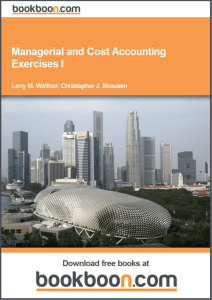 Managerial and Cost Accounting Exercises I