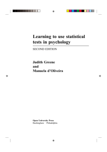 Learning to use statistical tests in psychology