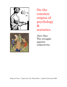On the common origins of psychology & statistics