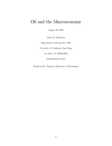 Oil and the Macroeconomy