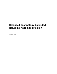 Balanced Technology Extended (BTX) Interface