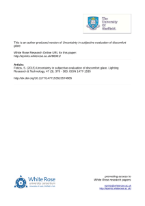 Uncertainty in subjective evaluation of discomfort glare