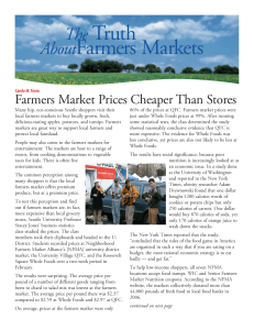 The Truth AboutFarmers Markets