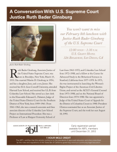 A Conversation With U.S. Supreme Court Justice Ruth Bader Ginsburg