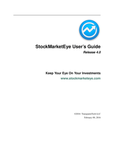 StockMarketEye User's Guide