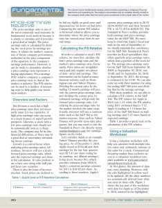 Price-Earnings Relative Overview and Factors Calculating the P/E