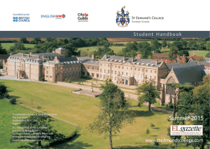 student handbook 2015 - St Edmund's College Summer School