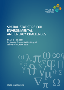 spatial statistics for environmental and energy challenges