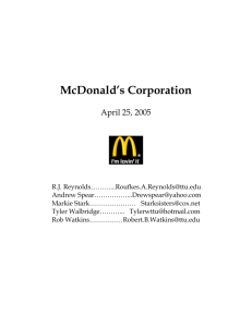 McDonald's Corporation