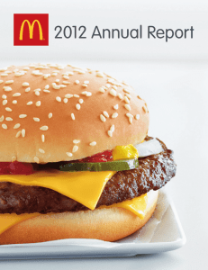 McDonald's Corporation | 2012 Annual Report