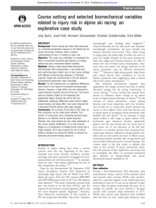 Course setting and selected biomechanical variables related to