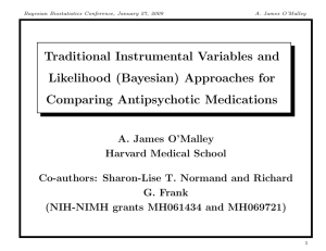 Traditional Instrumental Variables and Likelihood (Bayesian