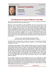 The Business Process Platform in the Sky