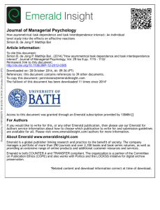 How asymmetrical task dependence and task