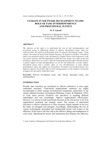 climate in software development teams: role of task