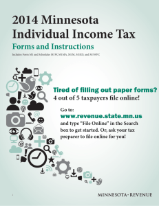 2014 Minnesota Individual Income Tax Instructions