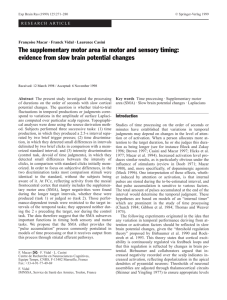 The supplementary motor area in motor and sensory timing