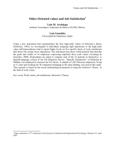 Other-Oriented Values and Job Satisfaction