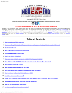 new CBA - NBA Salary Cap FAQ