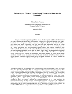 Estimating the Effects of Private School