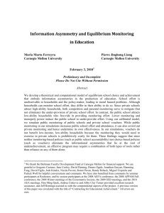 Information Asymmetry and Equilibrium Monitoring in Education