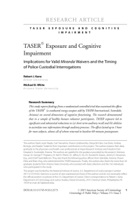 TASER Exposure and Cognitive Impairment