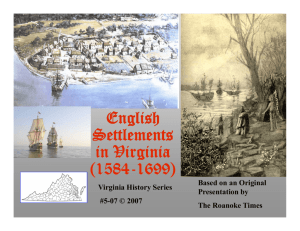 English Settlements in Virginia