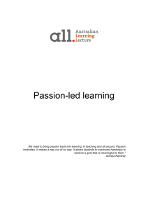 Passion-led learning