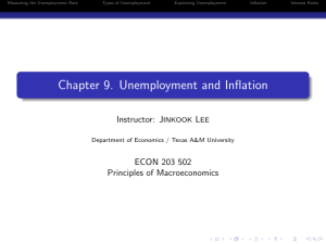 Chapter 9. Unemployment and Inflation