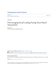 Discouraging Social Loafing During Team