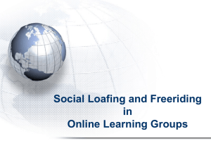 Social Loafing and Freeriding in Online Learning Groups