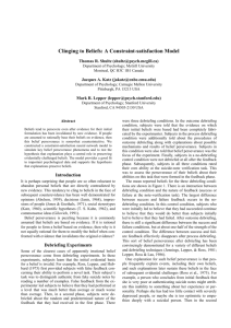 Clinging to Beliefs: A Constraint-satisfaction Model