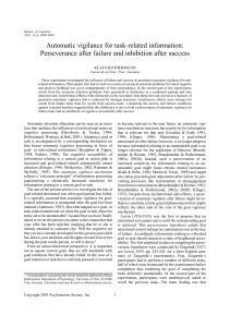 Automatic vigilance for task-related information: Perseverance after