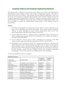 Computer Science and Computer Engineering Electives