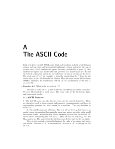A The ASCII Code