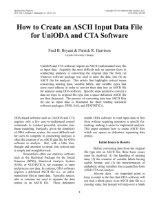 How to Create an ASCII Input Data File for UniODA and CTA Software