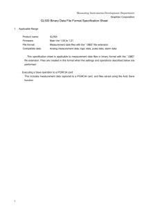 GL500 Binary Data File Format Specification Sheet