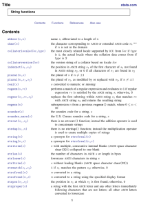 String functions