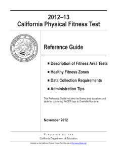 Reference Guide 2012–13 California Physical Fitness Test