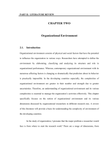 CHAPTER TWO Organizational Environment